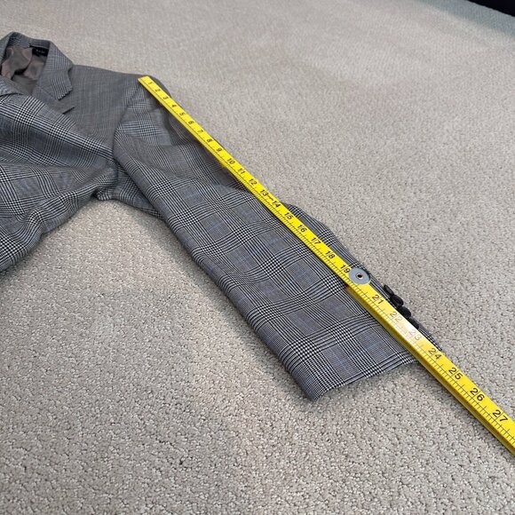 Lauren Ralph Lauren Blazer Sports Coat Wool Gray Glen Plaid 2 Button Preppy 44R - Picture 13 of 16